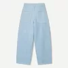 Blugi super largi cu talie completa Blugi super largi cu talie completa