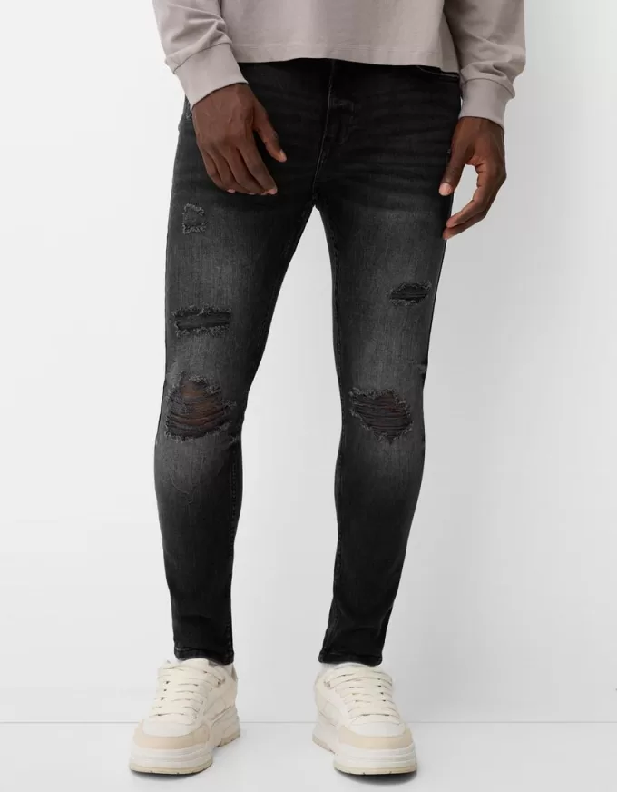 Blugi super skinny rupti Blugi super skinny rupti