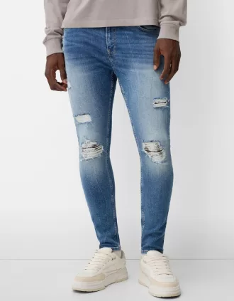 Blugi super skinny rupti Blugi super skinny rupti