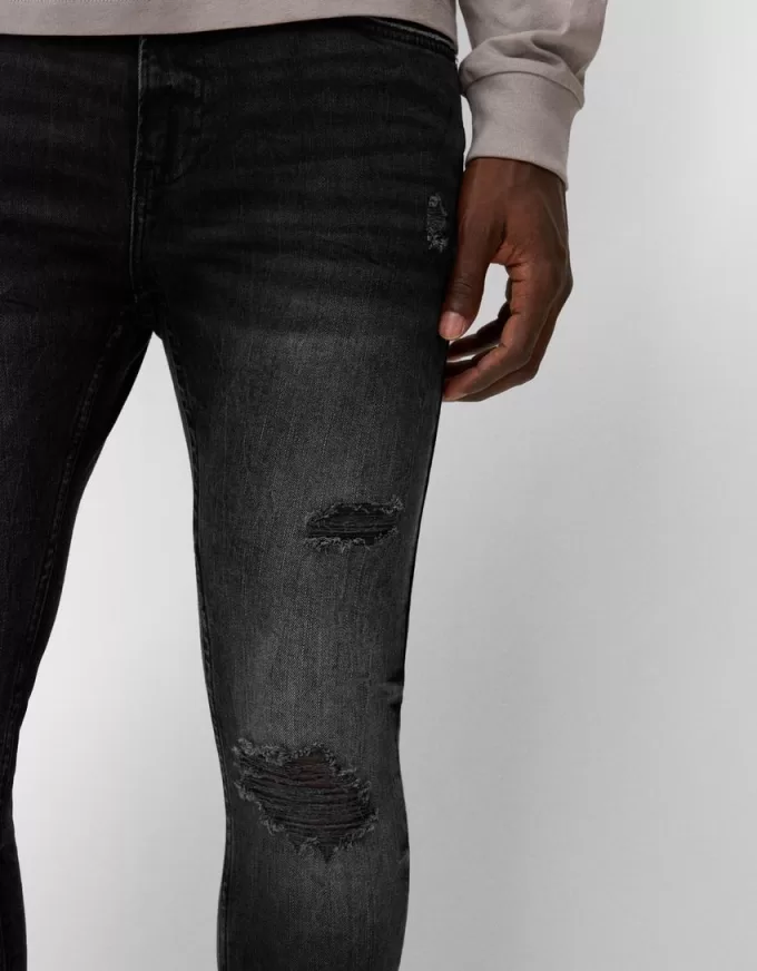 Blugi super skinny rupti Blugi super skinny rupti
