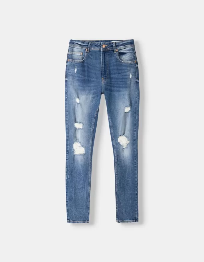 Blugi super skinny rupti Blugi super skinny rupti