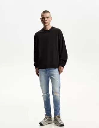 Blugi super skinny rupti