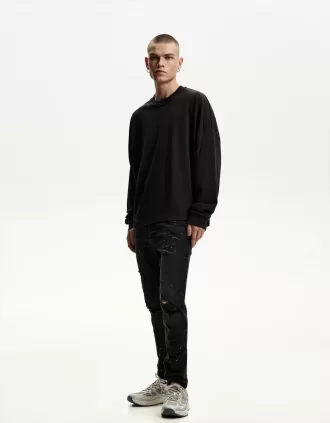 Blugi super skinny rupti