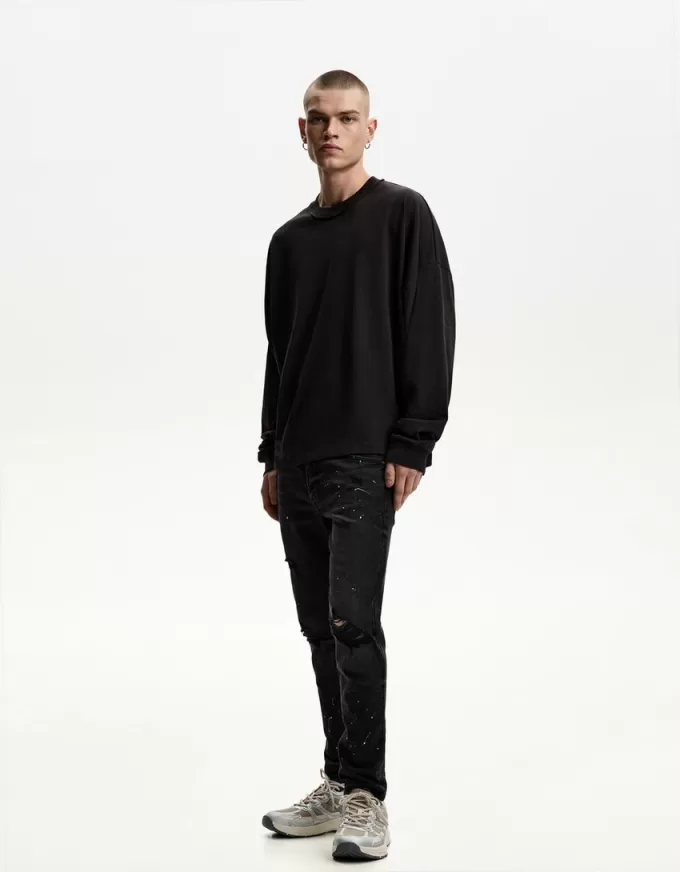 Blugi super skinny rupti Blugi super skinny rupti