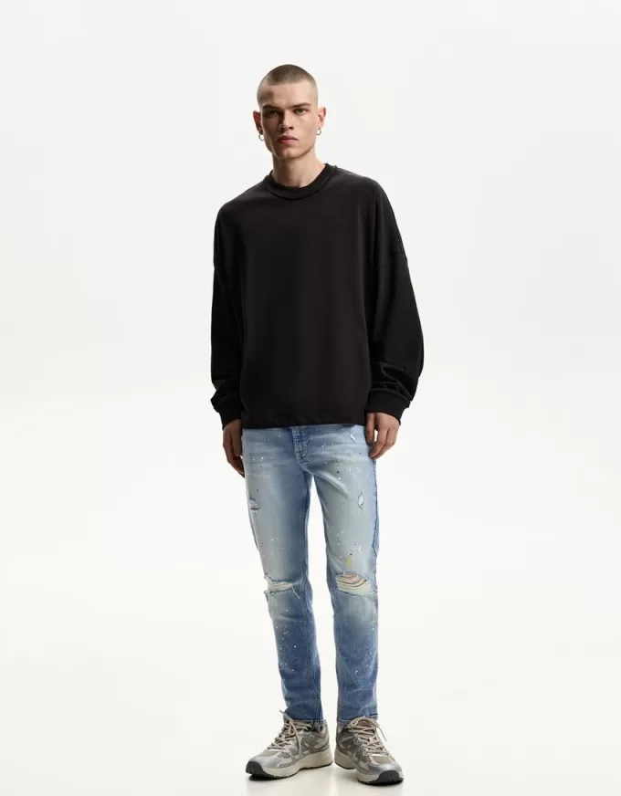 Blugi super skinny rupti Blugi super skinny rupti