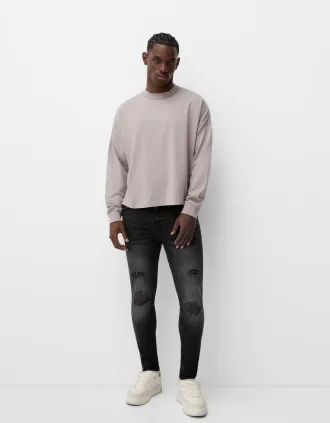 Blugi super skinny rupti