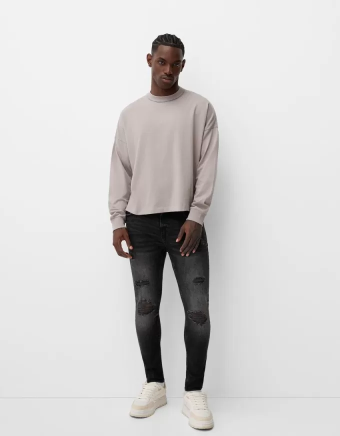 Blugi super skinny rupti Blugi super skinny rupti