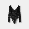 Body Disney Bambi din dantela neagra cu maneca lunga