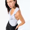 Body cu bretele drapat SERIA BERSHKA Body cu bretele drapat SERIA BERSHKA