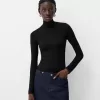 Body cu mânecă lungă și gât înalt Body cu mânecă lungă și gât înalt