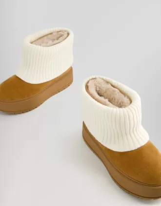 Botine cu platformă cu șosete