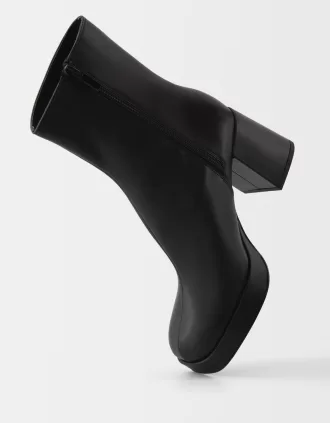 Botine cu platformă cu toc bloc