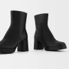 Botine cu platformă cu toc bloc Botine cu platformă cu toc bloc