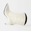 Botine cu toc cu imprimeu animal în relief Botine cu toc cu imprimeu animal în relief