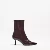 Botine cu toc pisoi cu catarame Botine cu toc pisoi cu catarame