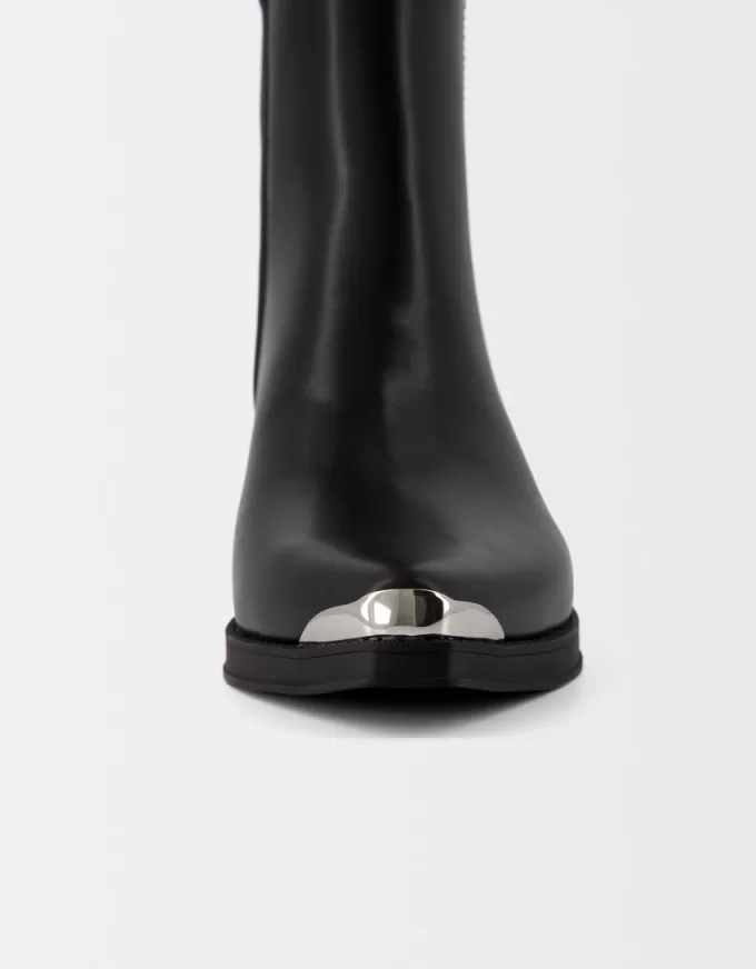 Botine de cowboy cu vârf metalic Botine de cowboy cu vârf metalic