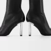 Botine metalice montate cu toc înalt Botine metalice montate cu toc înalt
