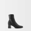 Botine montate cu toc bloc Botine montate cu toc bloc