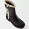 Botine plate cu detaliu din faux shearling Botine plate cu detaliu din faux shearling