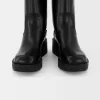 Botine plate cu talpă de șenilă la jumătatea gambei Botine plate cu talpă de șenilă la jumătatea gambei