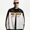 Cămașă boxy cu mânecă lungă cu imprimeu Nascar Cămașă boxy cu mânecă lungă cu imprimeu Nascar