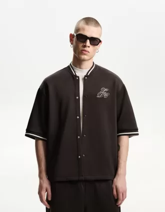 Camasa boxy cu maneca scurta brodata