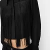 Camasa din sifon cu maneca lunga, cu franjuri Camasa din sifon cu maneca lunga, cu franjuri