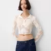 Cămașă jacquard decupată Cămașă jacquard decupată