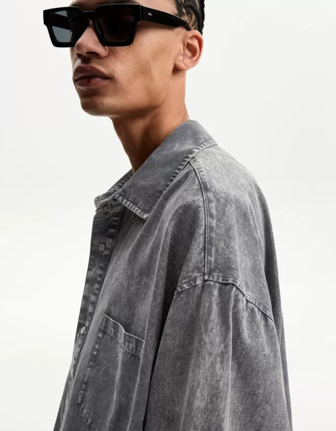 Cămașă oversize cu mânecă lungă Cămașă oversize cu mânecă lungă