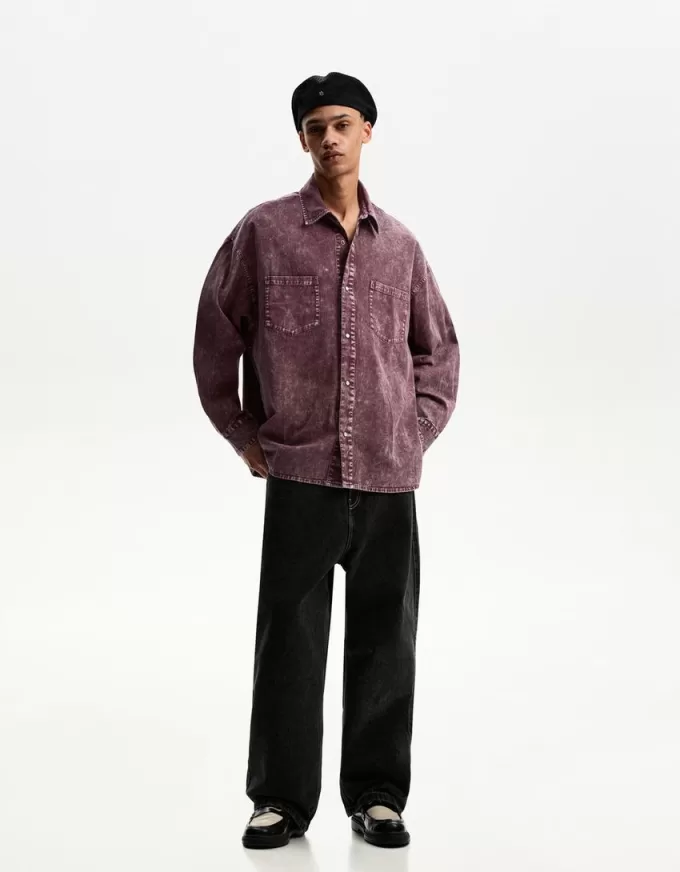 Cămașă oversize cu mânecă lungă Cămașă oversize cu mânecă lungă
