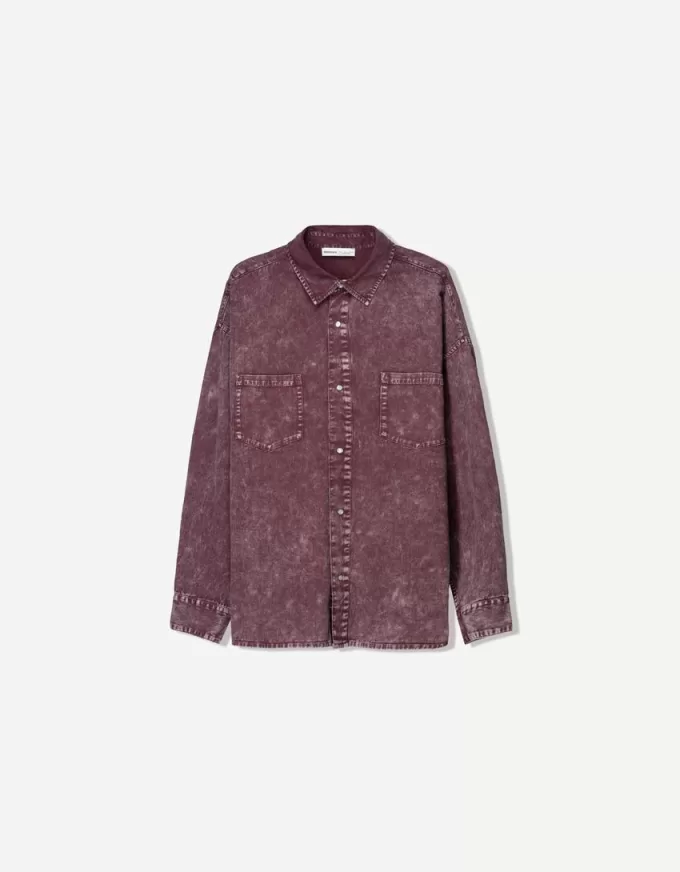 Cămașă oversize cu mânecă lungă Cămașă oversize cu mânecă lungă