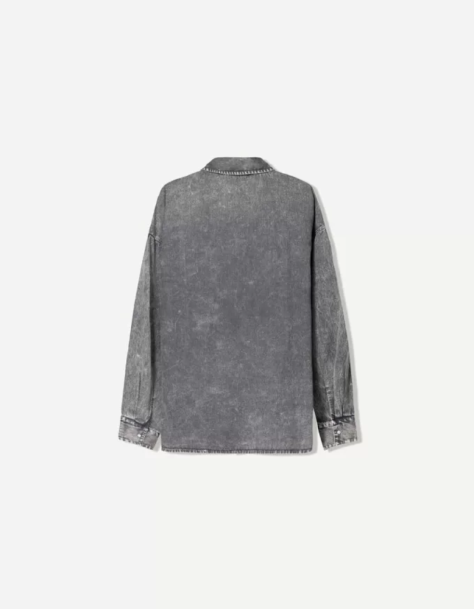 Cămașă oversize cu mânecă lungă Cămașă oversize cu mânecă lungă