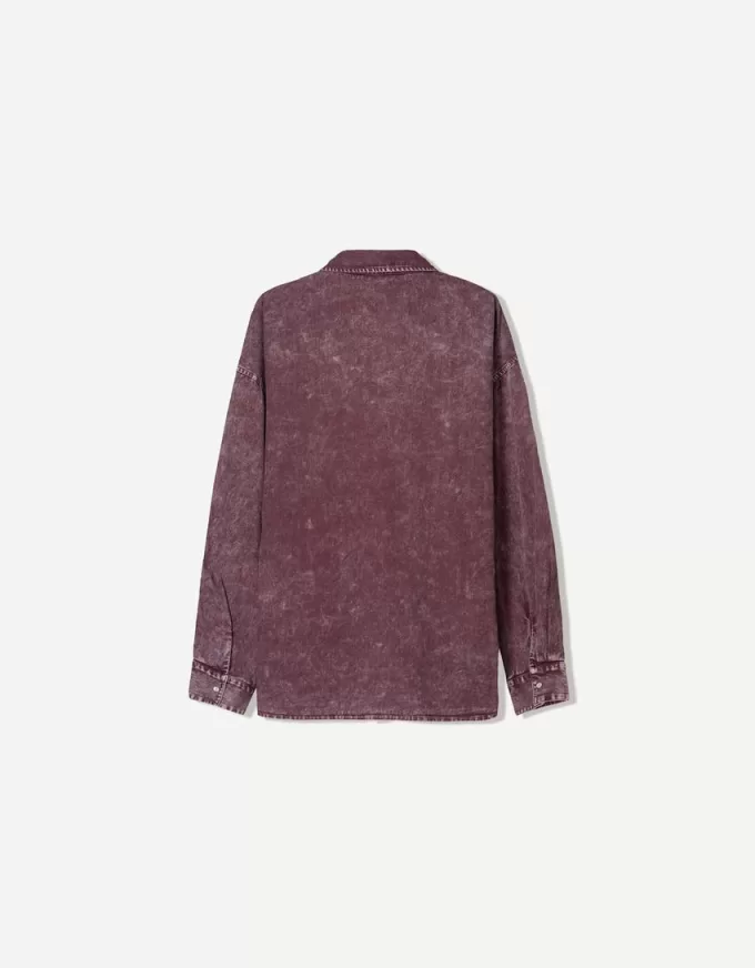Cămașă oversize cu mânecă lungă Cămașă oversize cu mânecă lungă