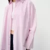 Cămașă oversize cu mânecă lungă în dungi Cămașă oversize cu mânecă lungă în dungi