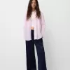 Cămașă oversize cu mânecă lungă în dungi Cămașă oversize cu mânecă lungă în dungi