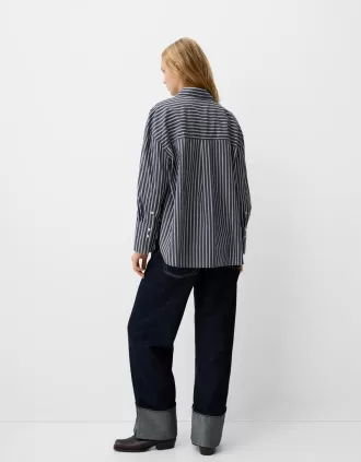 Cămașă oversize din poplin