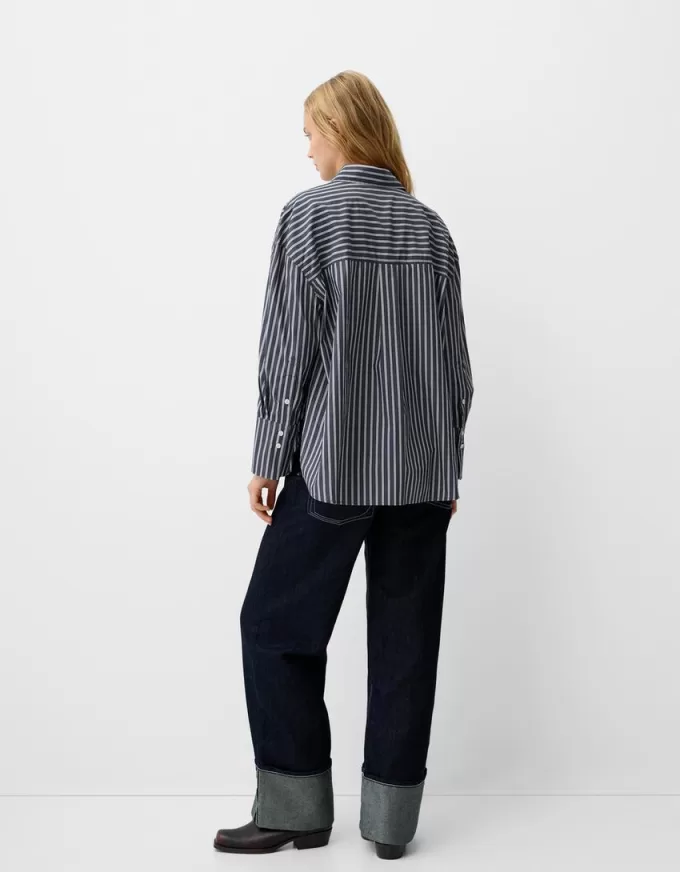 Cămașă oversize din poplin Cămașă oversize din poplin