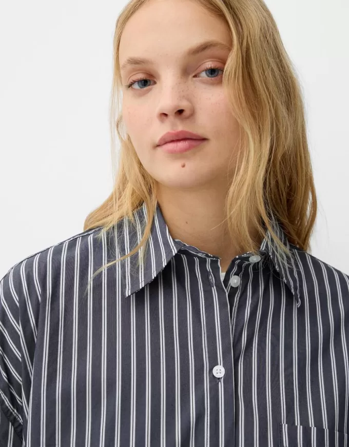 Cămașă oversize din poplin Cămașă oversize din poplin