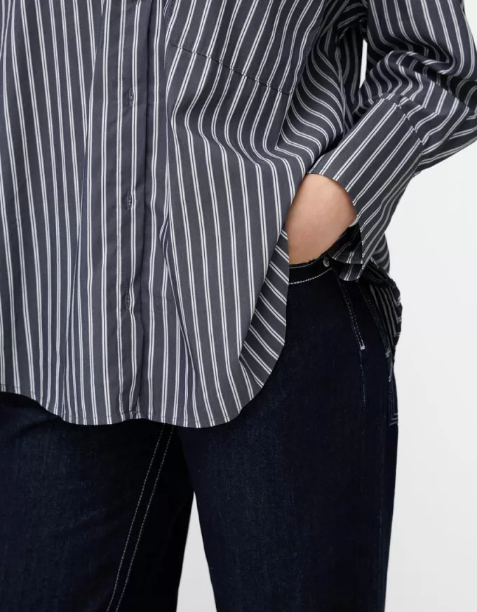 Cămașă oversize din poplin Cămașă oversize din poplin