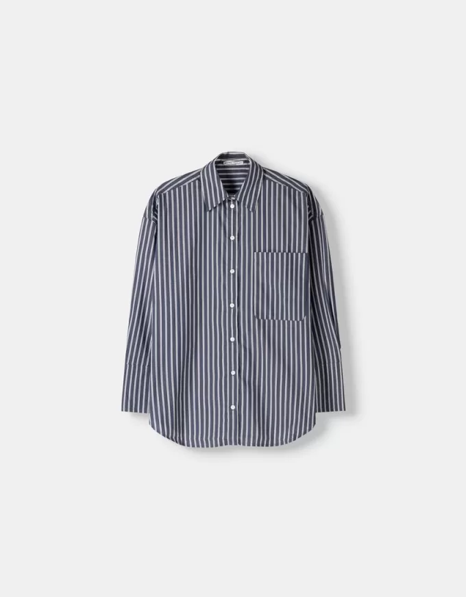 Cămașă oversize din poplin Cămașă oversize din poplin