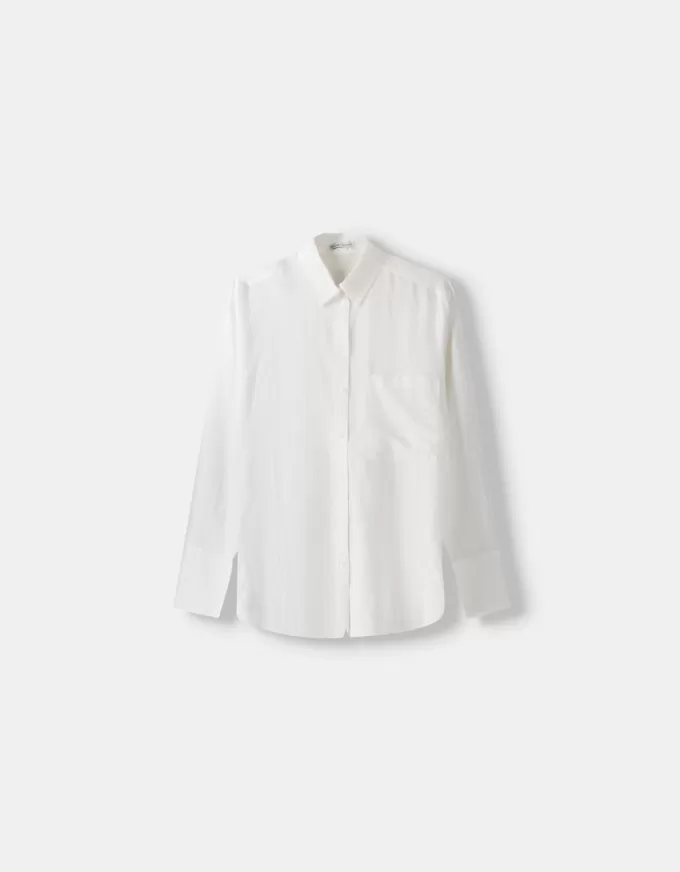 Cămașă rustică oversize cu mânecă lungă Cămașă rustică oversize cu mânecă lungă