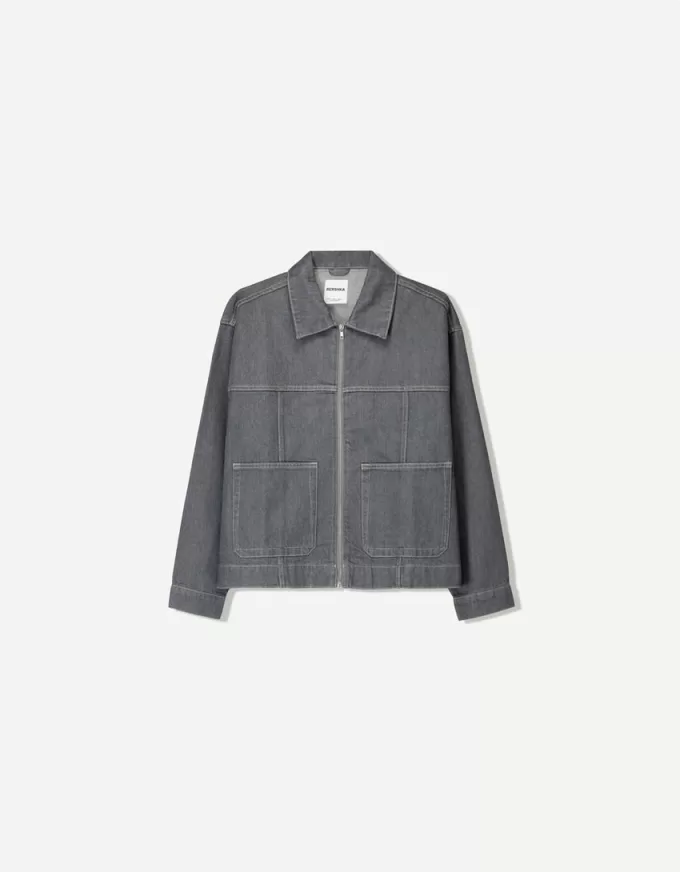 Cămașă supradimensionată din denim