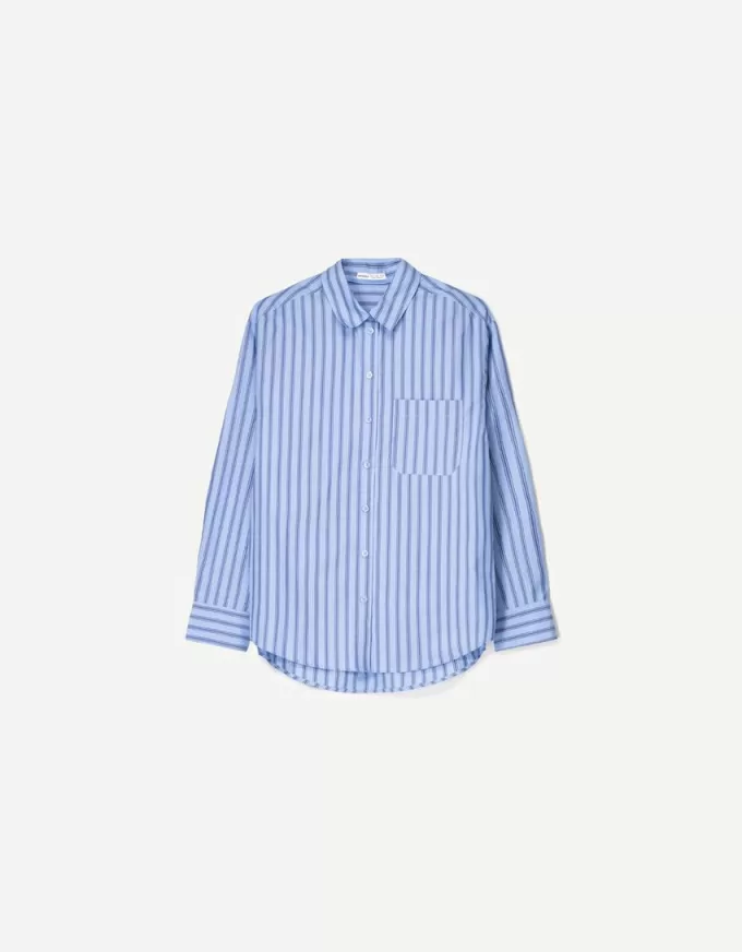 Cămașă supradimensionată din poplin Cămașă supradimensionată din poplin