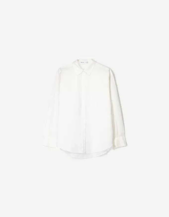 Cămașă supradimensionată din poplin Cămașă supradimensionată din poplin