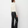 Cardigan cu decolteu în V cu blană artificială Cardigan cu decolteu în V cu blană artificială