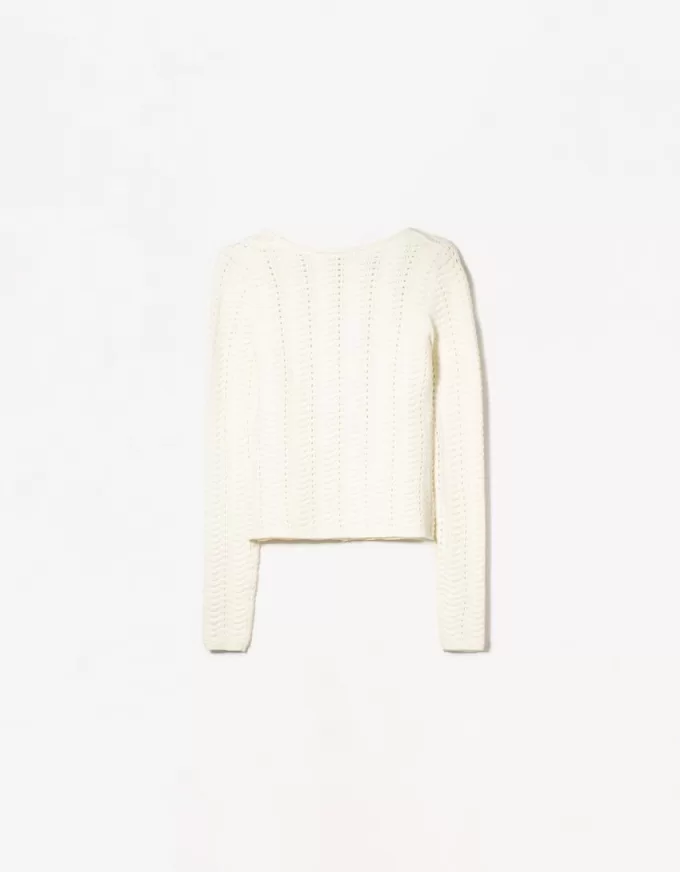 Cardigan din tricot deschis cu decolteu deschis Cardigan din tricot deschis cu decolteu deschis