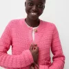 Cardigan texturat cu decolteu Cardigan texturat cu decolteu