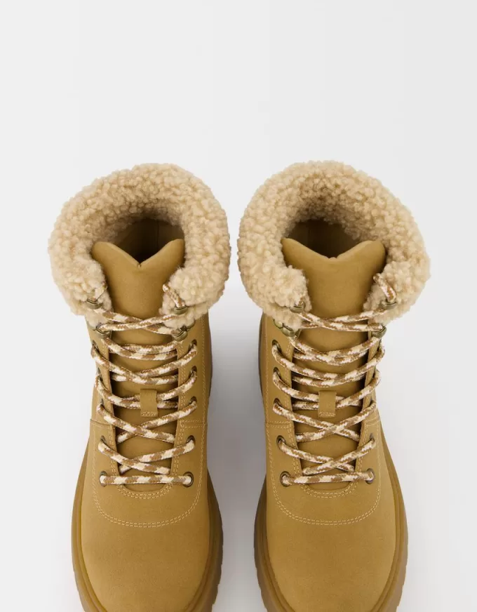 Cizme de munte din faux shearling Cizme de munte din faux shearling