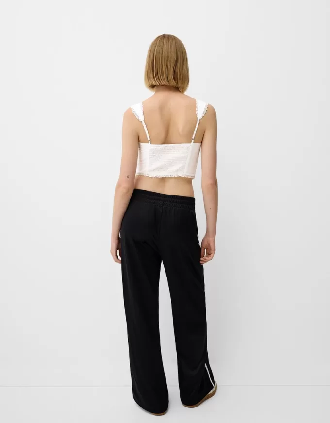 Crop top din poplin
