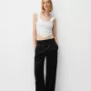 Crop top din poplin